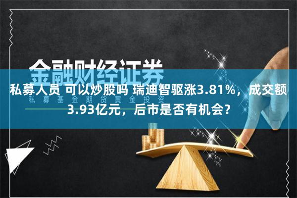 私募人员 可以炒股吗 瑞迪智驱涨3.81%，成交额3.93亿元，后市是否有机会？