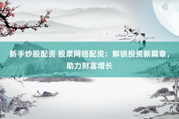 新手炒股配资 股票网络配资：解锁投资新篇章，助力财富增长